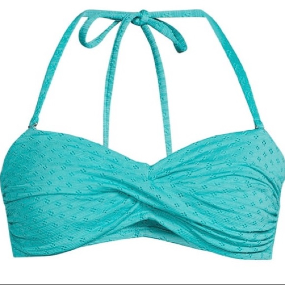 Eyelet Twist Bandeau Swim Top